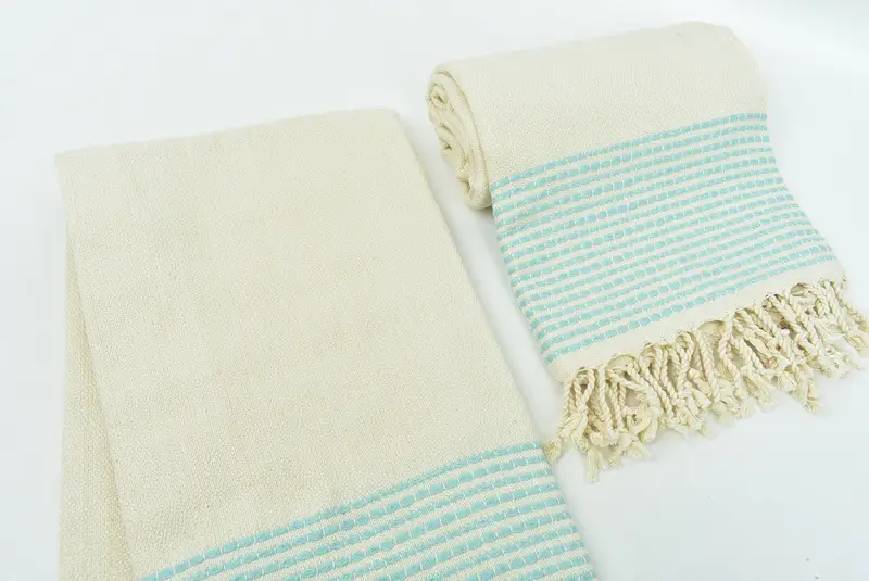 Turkish Towel Set, Gifts For Him, Turkish Bath Towel Set, Summer Gift, Wedding Gift Ideas, 70x36 Cotton Striped Towel, Turkish Towel Beach - 7