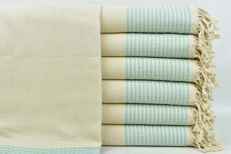 Turkish Towel Set, Gifts For Him, Turkish Bath Towel Set, Summer Gift, Wedding Gift Ideas, 70x36 Cotton Striped Towel, Turkish Towel Beach - 1