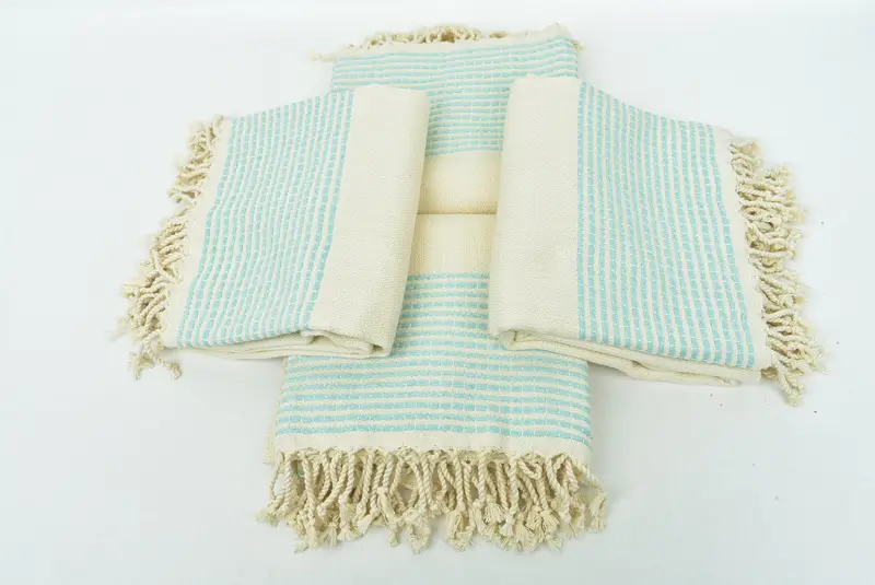 Turkish Towel Set, Gifts For Him, Turkish Bath Towel Set, Summer Gift, Wedding Gift Ideas, 70x36 Cotton Striped Towel, Turkish Towel Beach - 6