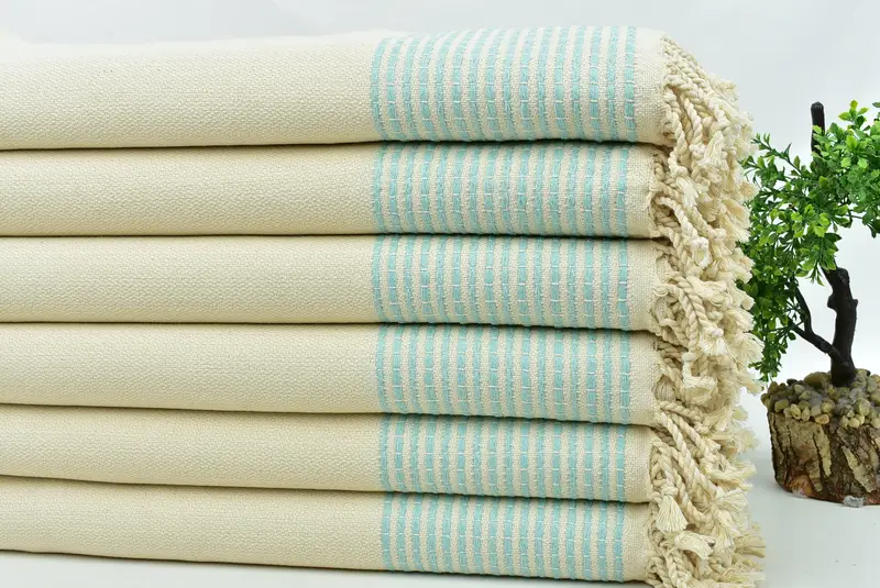 Turkish Towel Set, Gifts For Him, Turkish Bath Towel Set, Summer Gift, Wedding Gift Ideas, 70x36 Cotton Striped Towel, Turkish Towel Beach - 3