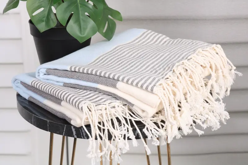 Wedding Gifts Towel, Bachelorette Gifts, Wedding Gift For Bride, Turkish Towel Personalized, 68x40 Cotton Striped Towel, Turkish beach towel - 3