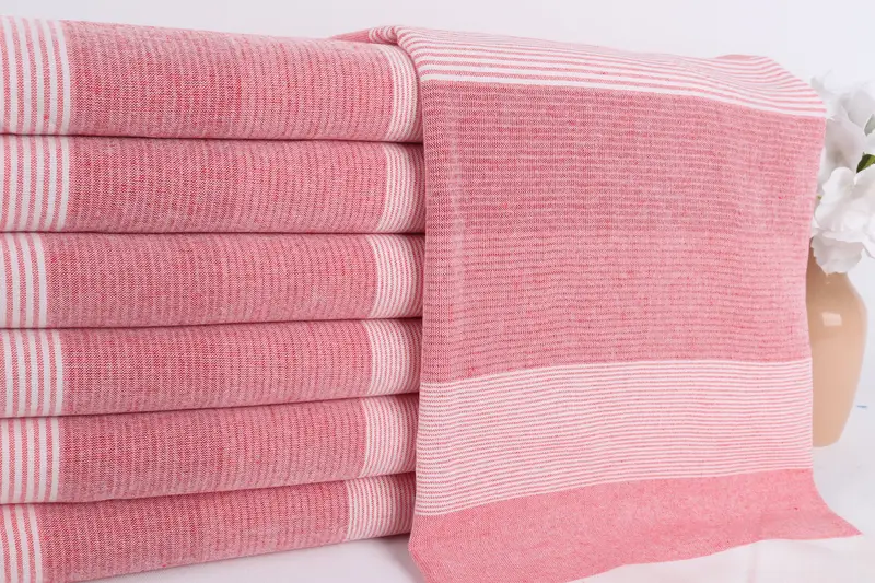 Beach Towel Personalized, Organic towel, 68x40 Cotton Striped Towel, Bridesmaid Gifts, Bridal Shower Gifts, Bridal Shower Favors, Custom Bath Towel - 2