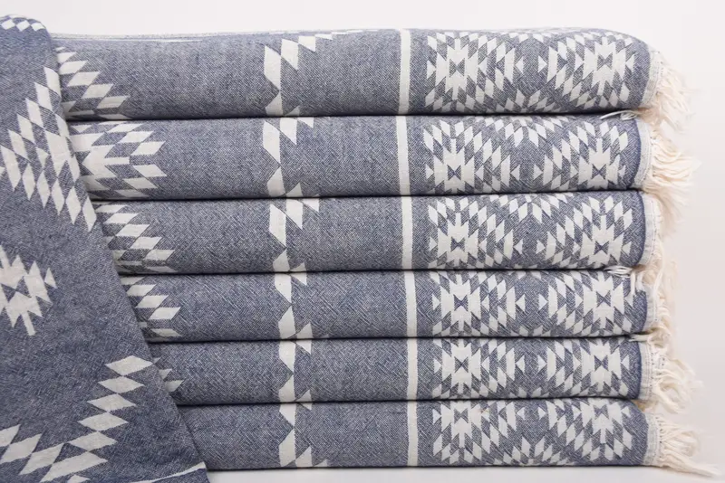 Xmas Gifts, Turkish Hand Towel, Personalized Gift, Beach Theme Wedding Gift, 40x18 Cotton Kilim Towel, Personalized Hand Towel, Valentines Gift - 2