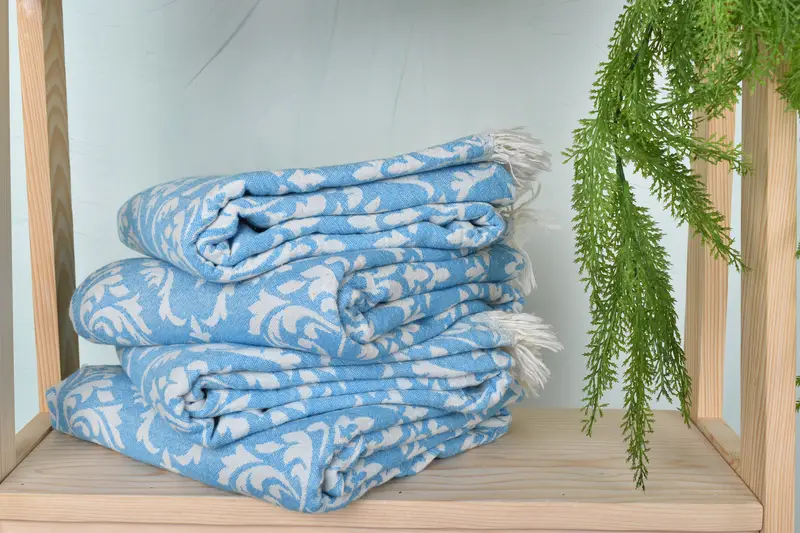 Organic cotton peshtemal for spa and beach, 68x36 Cotton Baroque Towel, Gift For Him, Bridal Shower Gifts, Bridesmaid Gifts, Large Turkish Towel - 8