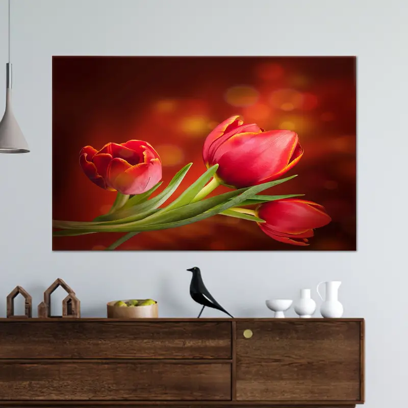 Red Wall Decor, Tulip Lover Gift, Tulip Canvas Wall Art, Modern Wall Decor, Red Tulip Canvas Art, Living Room Wall Decoration, Personalized, - 9