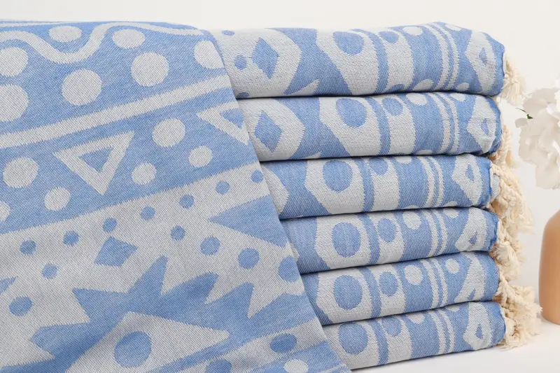 70x40 Cotton Round Pattern Towel, Personalized Turkish Towel, Anniversary Gift For Her, Fouta towel, Pool Towels, Best Friend Gift, Organic Towel - 2