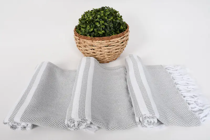 Bathroom Towels, First Wedding Anniversary Gift, Kitchen Towel, Monogram Kitchen Towel, Personalized Wedding Gift, 44x24 Cotton Striped Towel - 8