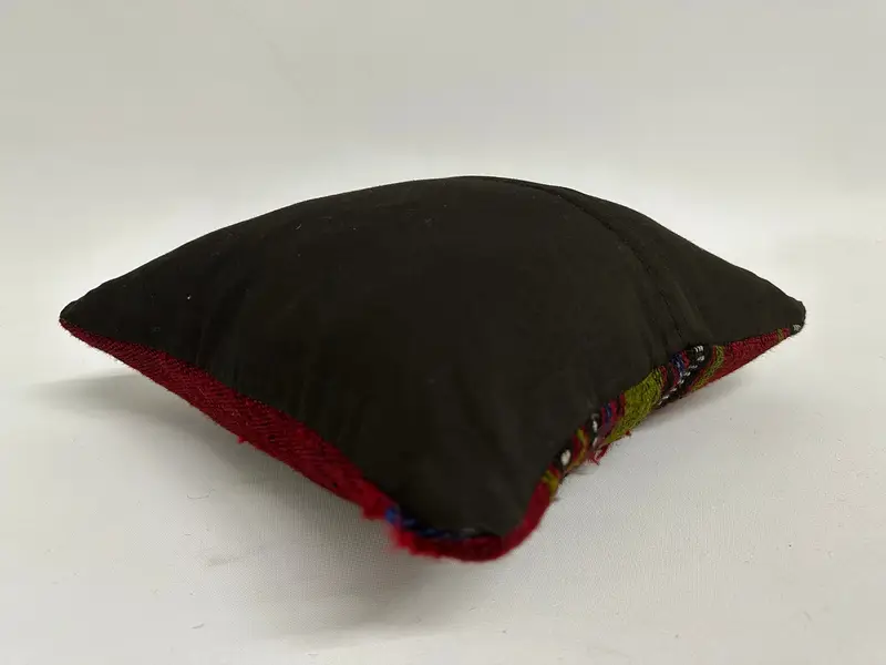 Gift Pillow, Pillow for Sofa, Ethnical Kilim Rug Pillow, Pillow, Hippie Throw Pillow, 12x12 Red Cushion Case, Neutral Cushion Case - 7