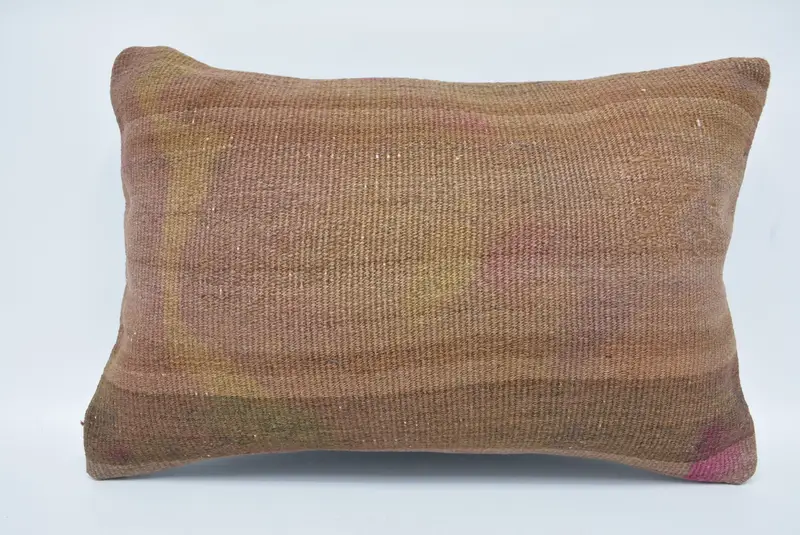 Pillow for Couch, Kilim Cushion Sham, Pillow Case, Chair Pillow Case, 16x24 Brown Cushion Cover, Patio Cushion Cover, Kilim Pillow Cover - 1