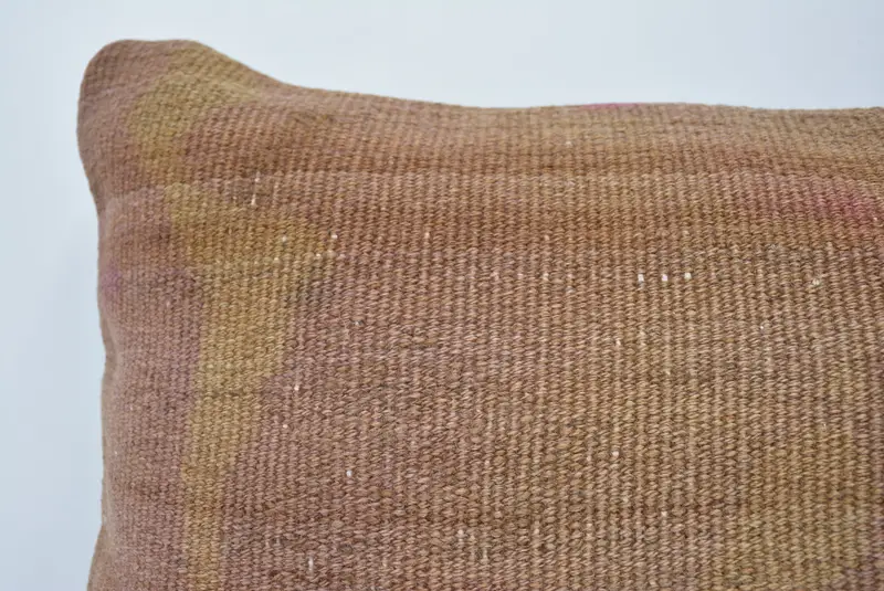 Pillow for Couch, Kilim Cushion Sham, Pillow Case, Chair Pillow Case, 16x24 Brown Cushion Cover, Patio Cushion Cover, Kilim Pillow Cover - 2