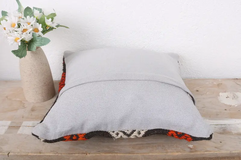 Handwoven Pillow Cover Pillow Case, 12x12 Red Cushion Case, Outdoor Patio Cushion, Cushion, Home Decor Pillow, Kilim Pillow, Gift Pillow - 7