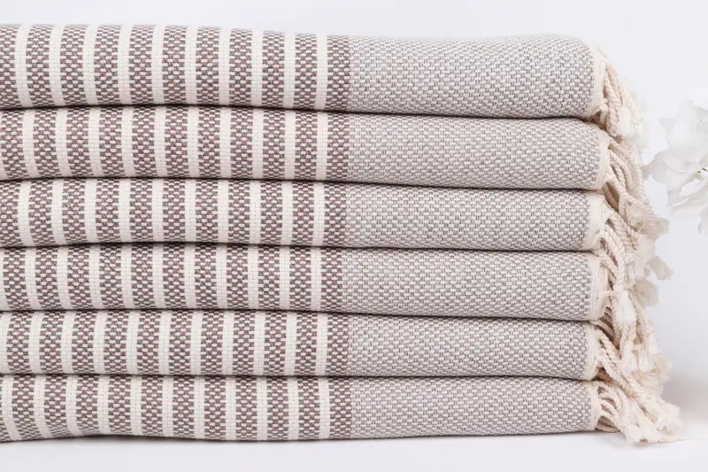 Gift Boxes Towel, Organic towel, Girls Weekend Getaways Gifts, Sand-free towel, 76x40 Cotton Striped Towel, Oversized Beach Towel, Hammam towel - 3