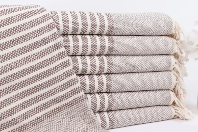 Gift Boxes Towel, Organic towel, Girls Weekend Getaways Gifts, Sand-free towel, 76x40 Cotton Striped Towel, Oversized Beach Towel, Hammam towel - 1