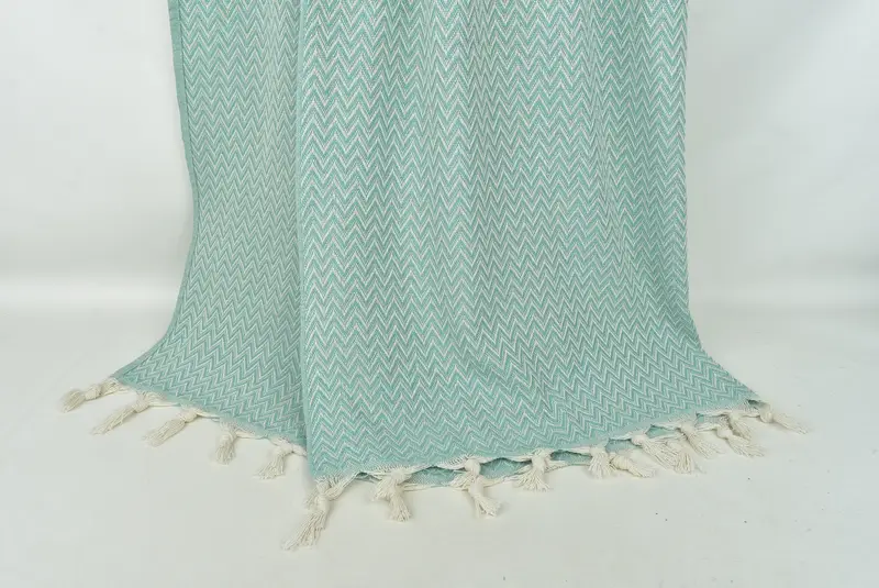 Bridesmaid Gifts, 76x64 Cotton Zig zag Towel, Wedding Favors, Bachelorette Large Towel, Throw Blanket, Decorative Bedspread, Welcome Wedding Gift - 8