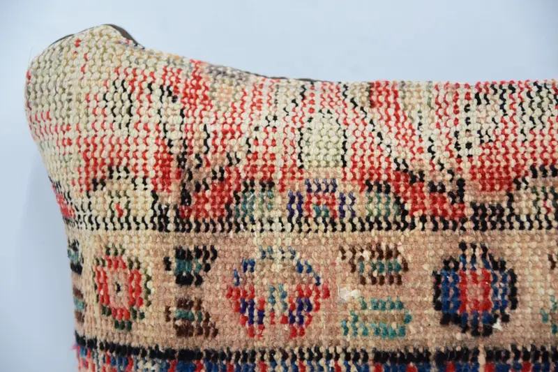 16x16 Beige Pillow Cover, Ottoman Cushion Case, Interior Designer Pillow, Comfy Throw Pillow, Pillow Case, Pillow for Couch, Vintage Kilim Pillow - 2