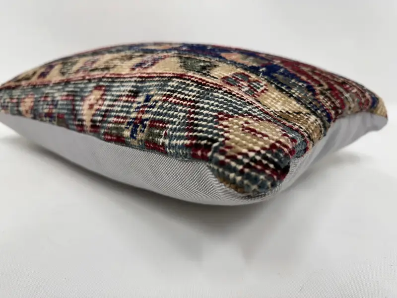 Vintage Kilim Pillow, Interior Designer Pillow, Neutral Throw Cushion, Kilim Pillow Cover, Cushion Cover, 12x20 Red Cushion Case - 6