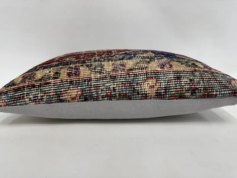 Vintage Kilim Pillow, Interior Designer Pillow, Neutral Throw Cushion, Kilim Pillow Cover, Cushion Cover, 12x20 Red Cushion Case - 5