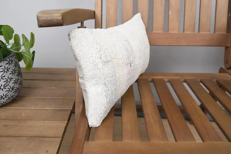 Cushion Cover, Vintage Kilim Throw Pillow, Floor Pillow Cover, Boho Pillow, 8x16 Beige Cushion Cover, Interior Designer Pillow - 2