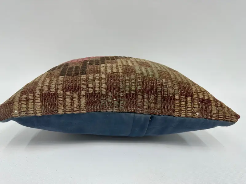16x16 Green Pillow Cover, Neutral Cushion Case, Antique Pillows, Bright Pillow, Vintage Kilim Throw Pillow, Pillow Sham, Kilim Pillow Cover - 5