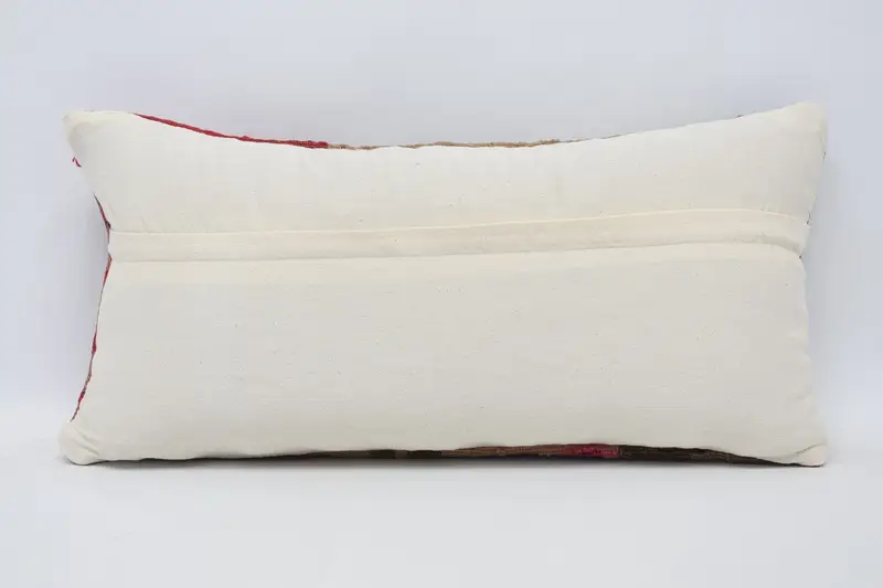 Home Decor Pillow, Handmade Throw Cushion Case, Boho Pillow, Sustainable Cushion Case, Pillow, Vintage Pillow, 12x24 Beige Cushion - 6