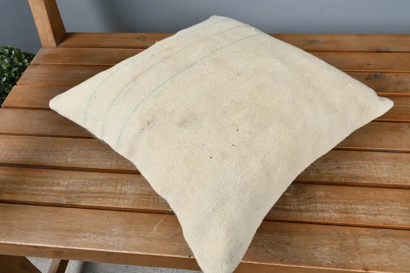14x14 Beige Cushion, Couch Pillow Cover, Pillow Cover, Home Decor Pillow, Vintage Pillow, Seat Pillow Sham, Turkish Pillow - 2