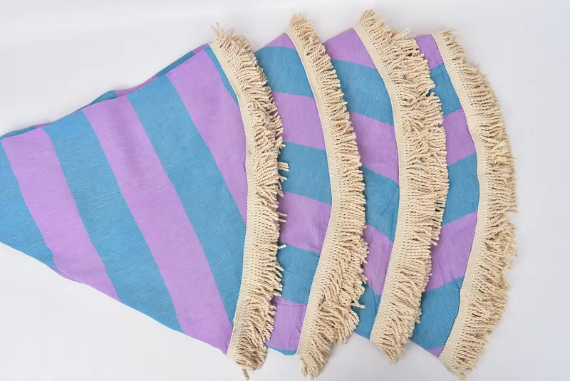 Birthday Gift, Embroidery Towel, Bachelorette Party Gifts Bridesmaids, Best Beach Towel, Quick-Dry Beach Towel, 64x64 Cotton Striped Round Towel - 5
