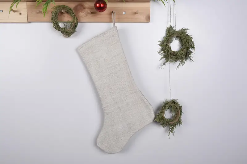 19 inç Noel Süsleri Desen Çorap, Şenlikli Tatil Çorabı