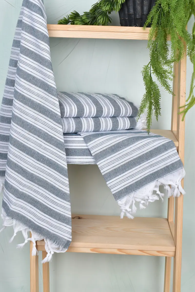 Quick-dry towel, 70x40 Cotton Striped Towel, Custom Turkish Towel, Girl Trip Party Favor, Turkish beach towel, Wedding Shower Gift, Gift For Her - 6