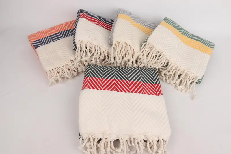Decorative Towel, Custom Towel, Personalized Home Gift Wedding, Bride Gift, Best Friend Gift, Summer Gift, Summer Towel, 84x38 Cotton Striped Towel - 2