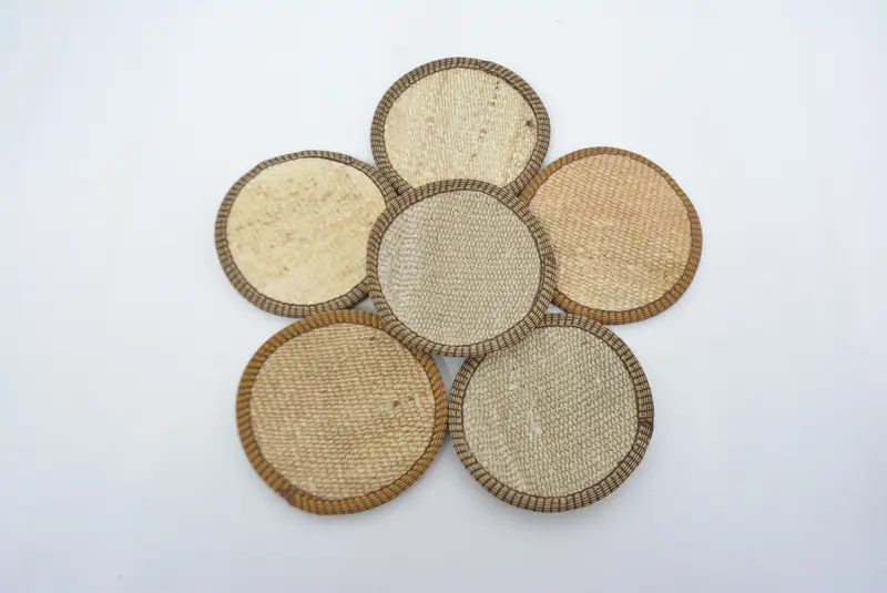Conjunto exclusivo de posavasos Kilim beige, posavasos de bebidas premium
