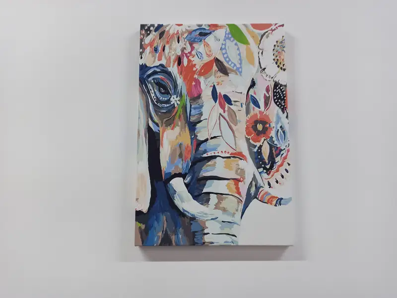 Elephant Canvas Decor, Elephant Lover Gift, Abstract Elephant Wall Art, Colorful Elephant Wall Art, Modern Wall Decor, Animal Canvas Art, - 4
