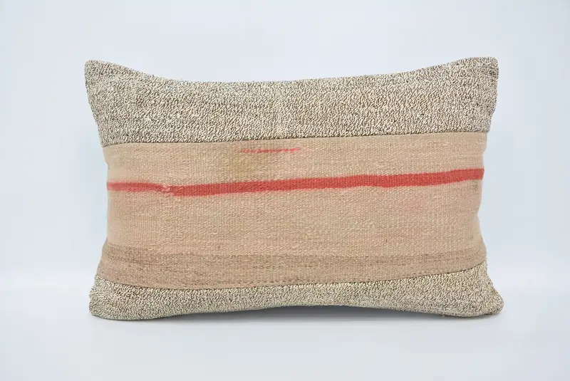 Handmade Kilim Cushion, Pet Cushion Case, Cushion, Home Decor Pillow, Gift Pillow, Wholesale Cushion, 16x24 Beige Pillow Case - 1