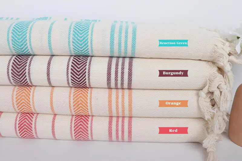 Eco-friendly Turkish peshtemal towel, Organic towel, 70x40 Cotton Striped Towel, Personalized Towel, Bachelor Party Favors, Turkish Towel USA - 1