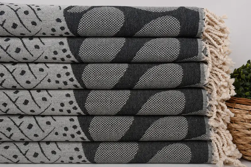 Wedding Towel, 70x40 Cotton Whale Design Towel, Quick-Dry Beach Towel, Absorbent towel, Bridal Shower Gifts, Monogram Turkish Towel, Organic Towel - 4