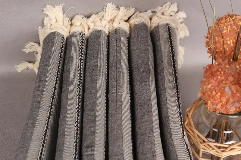 68x40 Cotton Striped Towel, Custom Wedding Gift, Antibacterial Turkish peshtemal towel, Valentines Gift, Spa Towel, Wedding Favors, Beach towel - 3