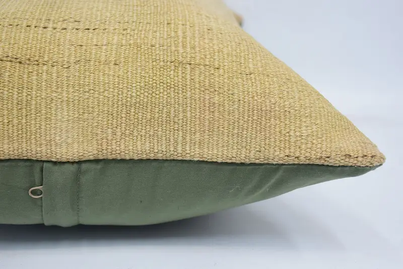 Designer Throw Pillow Case, Cushion Cover, Pillow for Sofa, Handmade Kilim Cushion, 16x24 Beige Cushion, Home Decor Pillow - 5