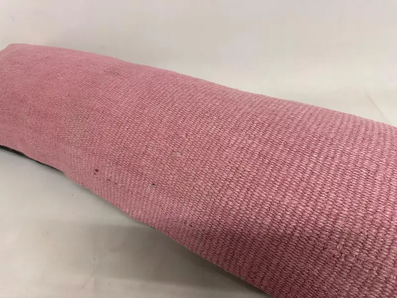 パターンスロークッションケース、トルコのキリム枕、手作りのキリムクッション、枕カバー、ギフト枕、16x48ピンクのクッションカバー - 6