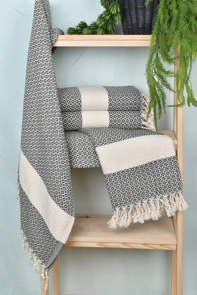 Turkish towel, Bachelorette Party Gift, 70x40 Cotton Geometric Towel, Best Friend Christmas Gift, Personalized Turkish Beach Towel, Bath towel - 6