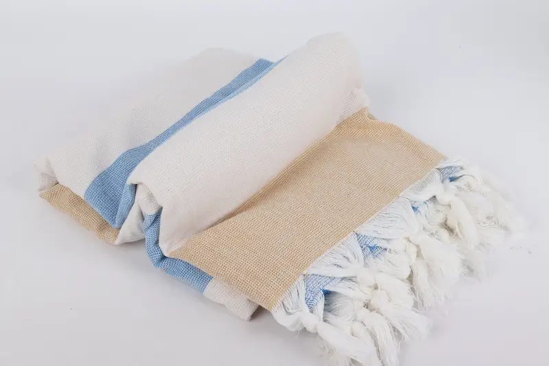 Quick-dry travel peshtemal towel, Gift For Him, 70x36 Cotton Striped Terry Towel, Beach Towel Bulk, Absorbent Turkish towel, Maid Of Honor Gift - 6