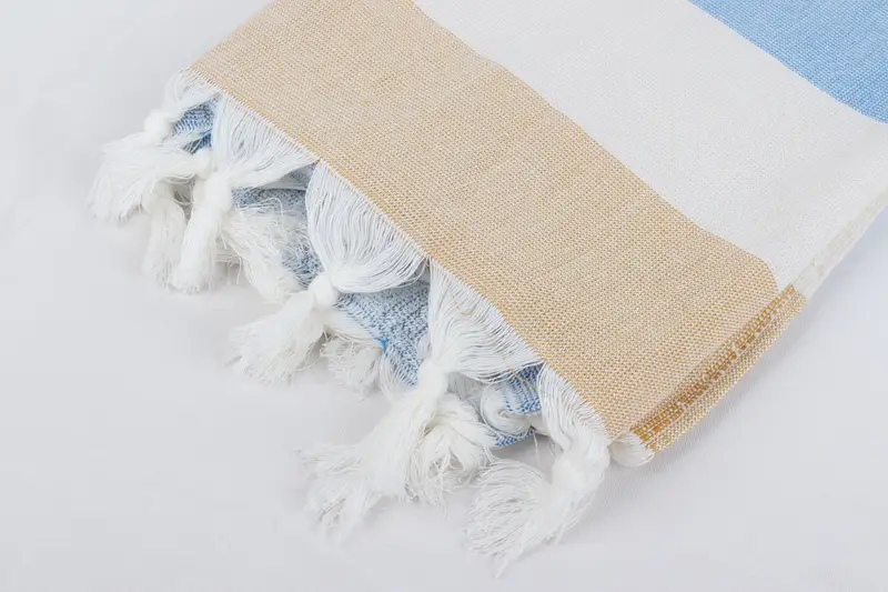 Quick-dry travel peshtemal towel, Gift For Him, 70x36 Cotton Striped Terry Towel, Beach Towel Bulk, Absorbent Turkish towel, Maid Of Honor Gift - 7