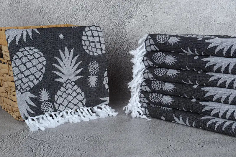 70x36 Cotton Pineapple Design Towel, Beach towel, Custom Towel, Bachelorette Towel, Personalized Bridesmaid Gift, Best Friend Christmas Gift - 4