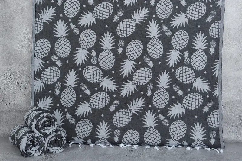 70x36 Cotton Pineapple Design Towel, Beach towel, Custom Towel, Bachelorette Towel, Personalized Bridesmaid Gift, Best Friend Christmas Gift - 1