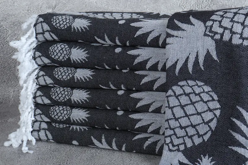 70x36 Cotton Pineapple Design Towel, Beach towel, Custom Towel, Bachelorette Towel, Personalized Bridesmaid Gift, Best Friend Christmas Gift - 2