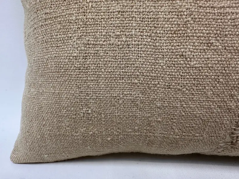 Pillow Sham, Boho Pillow Sham Cover, 12x24 Beige Pillow Cover, Vintage Kilim Throw Pillow, Pillow for Couch, Square Throw Cushion - 2