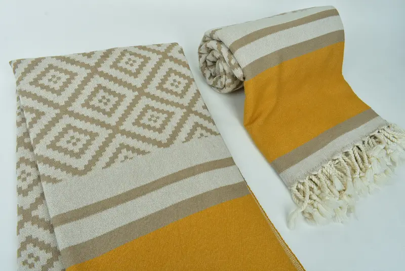 Monogram Turkish Towel, Family Gift, Luxury towel, Bachelorette Gifts, Unique Wedding Gift, 70x36 Cotton Sun Design Towel, Gift For The Home Decor - 8
