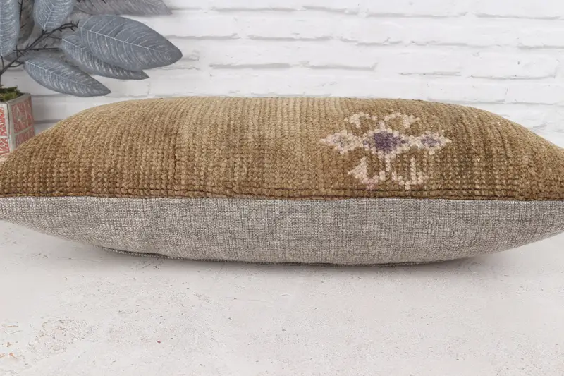 Boho Pillow Sham Cover, Pillow for Couch, 12x24 Brown Pillow Sham, Nautical Throw Pillow, Kilim Pillow, Cushion Cover, Ethnic Throw Cushion - 6