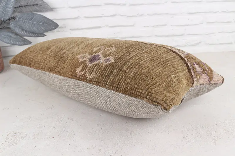 Boho Pillow Sham Cover, Pillow for Couch, 12x24 Brown Pillow Sham, Nautical Throw Pillow, Kilim Pillow, Cushion Cover, Ethnic Throw Cushion - 7