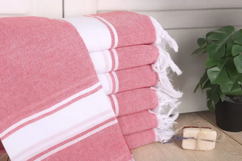 Bachelor Bachelorette Party Favors Red Cotton Beach Towel, Striped, 70x40 Inches