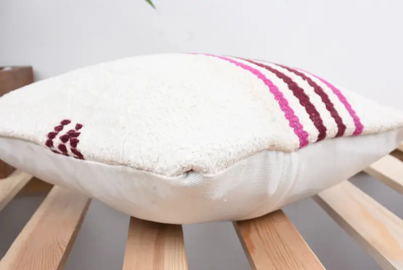 Anatolian Pillow Cover, 12x12 White Cushion Case, Pillow for Sofa, Kilim Pillow, Luxury Cushion, Handmade Kilim Cushion, Pillow Case - 6