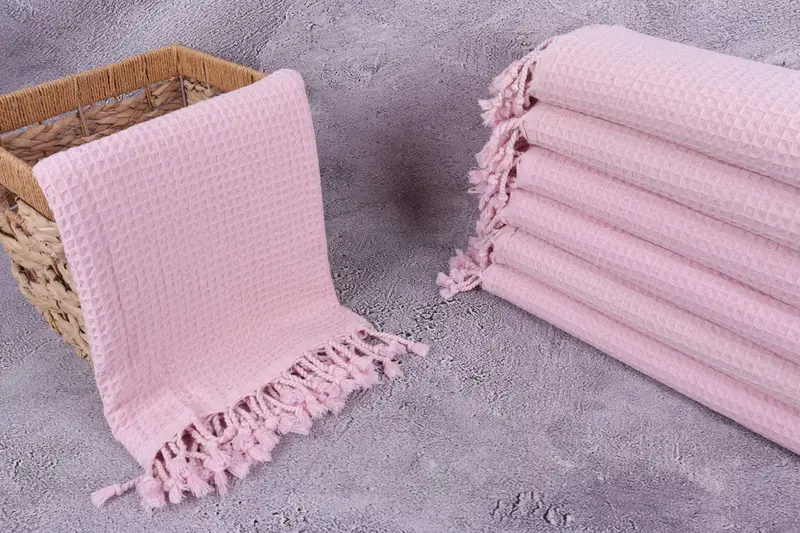 Toalla de viaje, regalo familiar, toalla de gafas de algodón 68x36, toalla absorbente, toalla de bordado, toalla de peshtemal turco ecológica, regalo de boda - 3